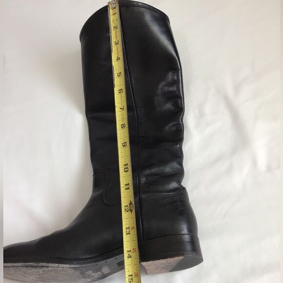 Frye Melissa Button 2 Black Leather Knee High Boots Riding Boots Size 7 - Picture 14 of 16